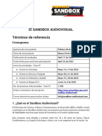 SANDBOX - Términos de Referencia Convocatoria