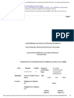 1 Universidad Nacional Autónoma de México Facultad de Ciencias Políticas y Sociales Plan de Estudios de La Licenciatura en So