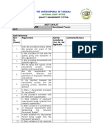 QMS INTERNAL AUDIT CHECKLIST-Recruitment Process