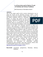 Perspectives of Syncretism and Its Modern Trend - A Case of Christian and African Traditions