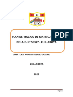 Plan de Matricula - Modelo