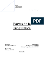 Bioquimica Tema 1. Partes de La Bioquimica