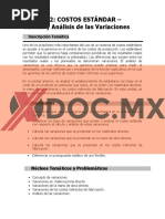 Analisis de Variaciones Costo Estandar PDF