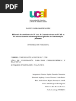 El Interés de Estudiantes de IV Ciclo de Comunicaciones en UCAL en Los Nuevos Formatos Cinematográficos Aplicados en Cortometrajes Peruanos