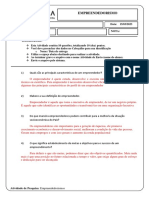 Atividade de Pesquisa - Empreendedorismo PDF