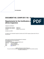 DOCUMENT NO. CSWIP-DIV-7-95 - Part 1 Requirements For The Certification of Underwater (Diver) Inspectors