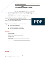 Unit 3 Overview of The Models For Facilitation of Learning