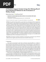 A Decision Support System Using Text Mining Based