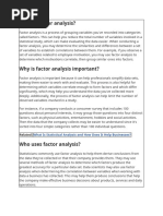 What Is Factor Analysis