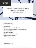 Bloque 1. Lingüística Del Texto: Coherencia y Cohesión