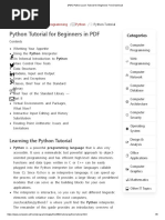 (PDF) Python Learn Tutorial For Beginners