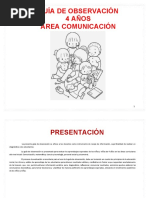 Guia de Observacion de Comunicación 4 Años