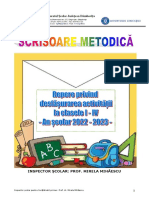 Scrisoare Metodica 2022-2023 Inv - Primar Clasele I-IV ISJ DB PDF