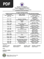 Training Matrix INSET