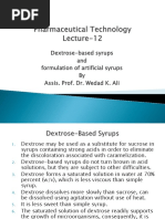 Pharmaceutical Technology Lecture-12 - Dextrose Based Syrup