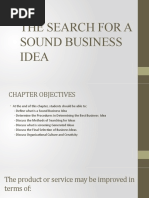 5 The Search For A Sound Business Idea 1