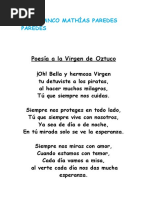 Poesía A La Virgen de Oztuco