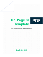 On Page Seo Template PDF