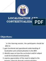 Localization Contextualization of Curriculum