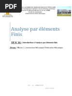 Analyse Par Éléments Finis - TP #01