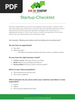 AskmeStartup Checklist