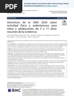 2020 WHO Guidelines On Physical Activity and Sedentary Behaviour For Children and Adolescents Aged 5-17 Years - Summary of The Evidence (Español)