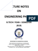 Lecture Notes ON: Engineering Physics