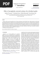 Effect of Incompletely Converted Soybean Oil On Biodiesel Quality