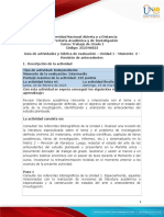 Guía de Actividades y Rúbrica de Evaluación - Unidad 1 - Momento 2 - Revisión de Antecedentes