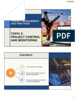 TOPIC 5 - Project Control and Monitoring