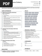 Moosa Zubairy Angular Developer Resume