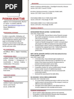 Sample Resume Format MBA