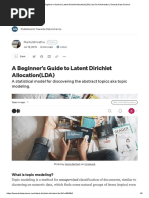 A Beginner's Guide To Latent Dirichlet Allocation (LDA)