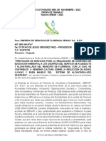 Informe Correspondiente Al Mes de Noviembre - Octavio de Jesus Ordoñez Paez