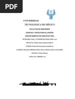 Universidad Tecnológica de México: Facultad de Ingeniería Ciencias Y Artes para El Diseño Departamento de Arquitectura