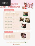 Páscoa Páscoa: Cardápio de Cardápio de