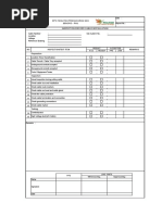 Cable Installation Check List