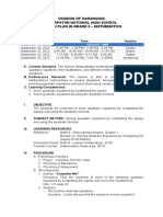 MATHEMATICS - LESSON PLAN GRADE 9 September 19-23