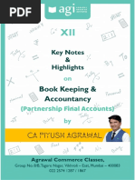 Notes PFA 12th BK Partnership Final Accounts Digital Notes PDF