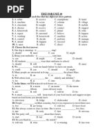 Test For Unit 10