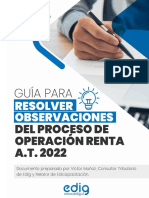 Guia para Resolver Observaciones Operacion Renta A.T. 2022