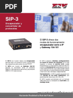 Datasheet ZIV SIP-3 Serial To IP