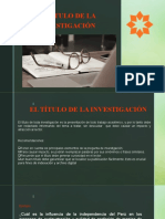 El Titulo de Investigación