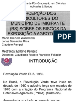 PERCEPÇÃO DOS AGRICULTORES DO MUNICÍPIO DE IMIGRANTE (RS) SOBRE OS RISCOS DA EXPOSIÇÃO A AGROTÓXICOS - Edilaine