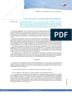 LECTURA 3 Orden EDU 9 de 2022 de Modificación de La Orden EDU 65 de 2010