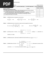 Primer Parcial, Marzo 2019 - Cálculo PDF