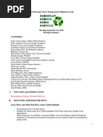 Minutes of CGI Informal Waste Management Thinking Group, 2010