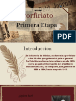 Primera Etapa Del Porfiriato