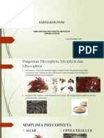 Farmakognosi: Simplisia Dari Phycophyta, Myophyta Dan Mycophyta