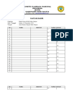 Daftar Hadir KONI